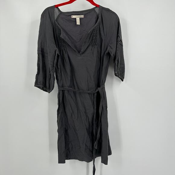 Banana Republic Heritage Silk Blend Dress Size 8 Belted Boho Utility Minimalist - Picture 1 of 9